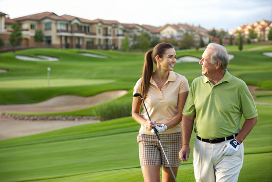 homebuyers by their golf course home